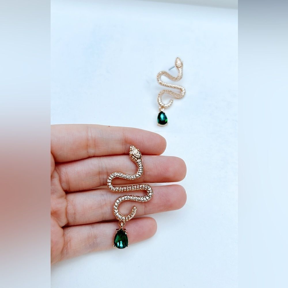 snake dangle earrings H66